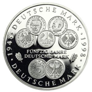 10 Mark German Silver Coin, various years (1998 and later)