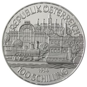 100 ATS Silver Coin 1991 - 2001