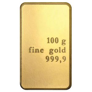 100g Gold Bar - various manufacturers 