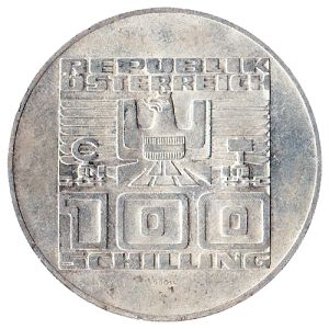 100 Schilling Silver Coin 1974 - 1979
