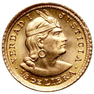 Peruvian 1/5 Libra Gold Coin