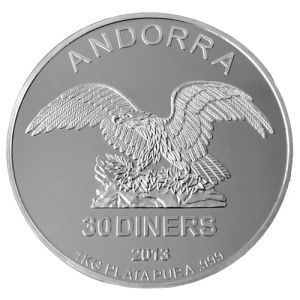 1 kg Silver Coin Andorra Eagle