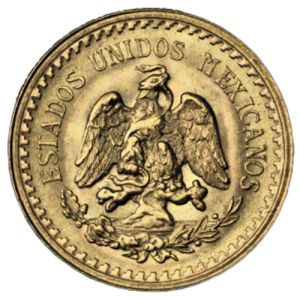 2,5 Pesos Gold Mexican 1/4 Hidalgo