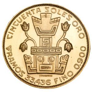 Peruvian 50 Soles Gold Coin