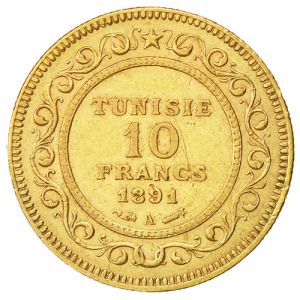 10 Tunesian Francs Gold Coin