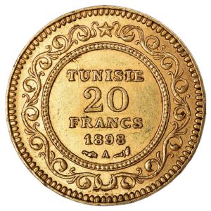 20 Tunesian Francs Gold Coin