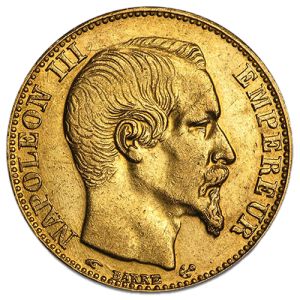French 20 Francs Napoleon III Gold