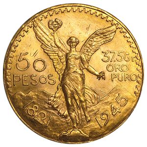 50 Pesos Gold Coin Mexican Centenario