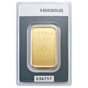 20g Gold Bar Heraeus