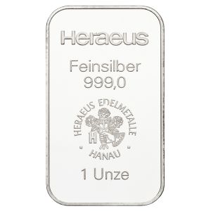 1 oz Silver Bar Heraeus